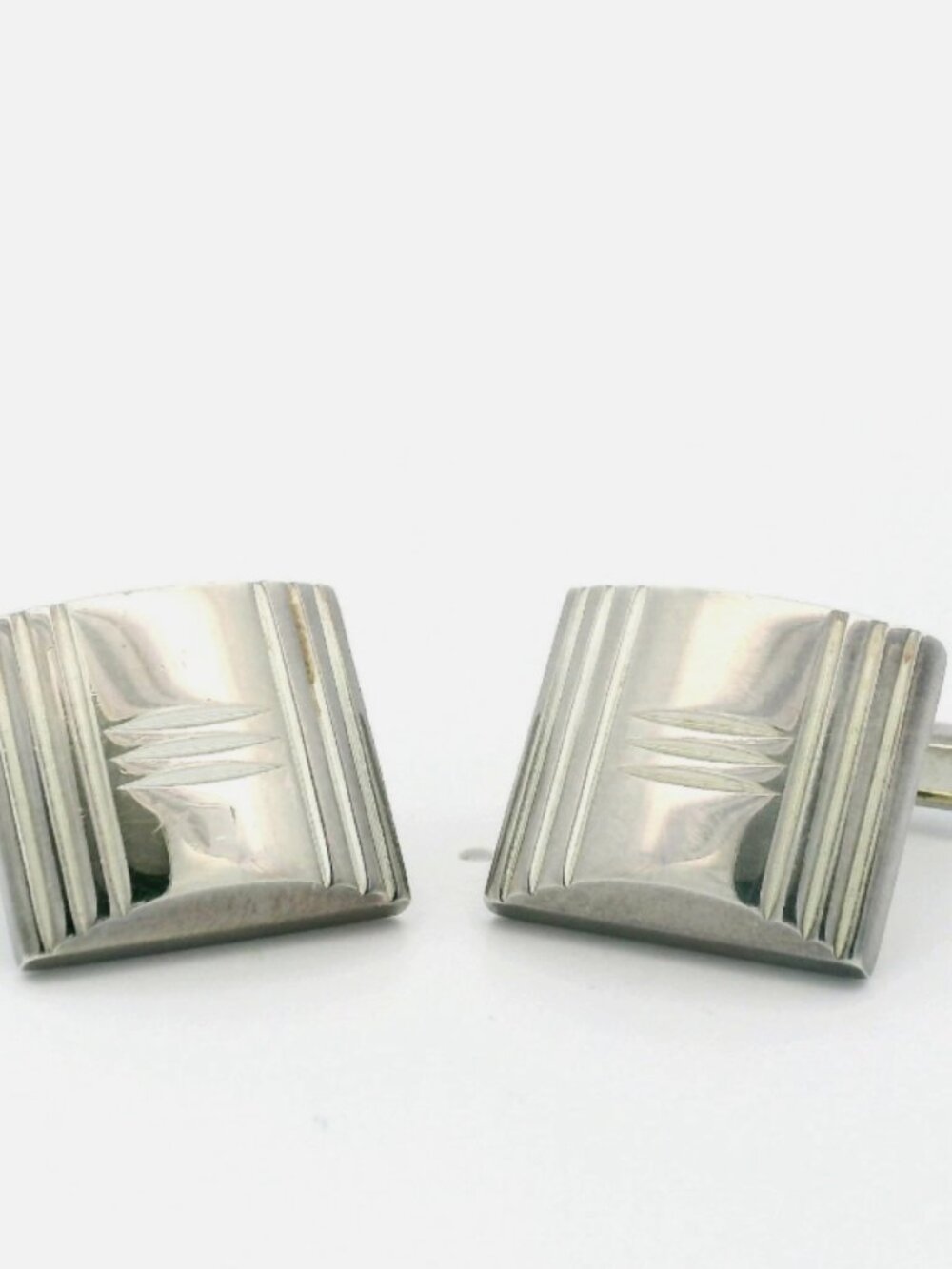 Hermes Sterling Silver Kelly Cufflinks